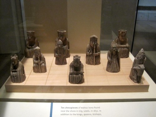 Museo Nacional de Escocia. Ajedrez de la Isla de Lewis.
