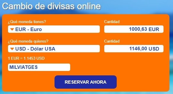 Cambio de moneda extranjera