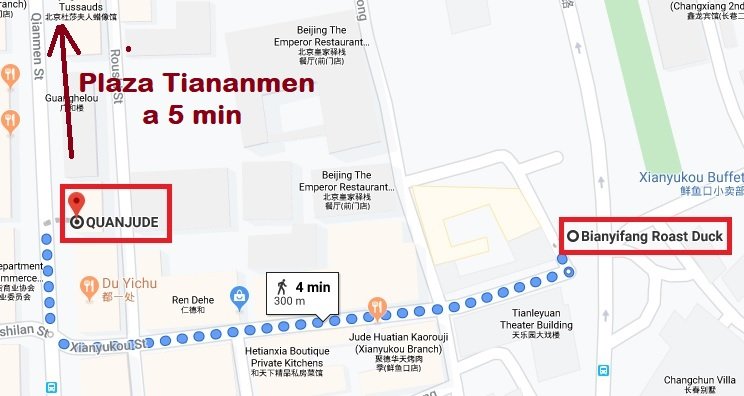 Mapa pato laqueado pekin