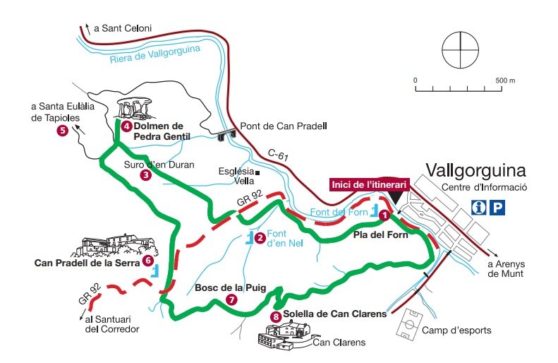 Mapa Ruta Corredor Montnegre
