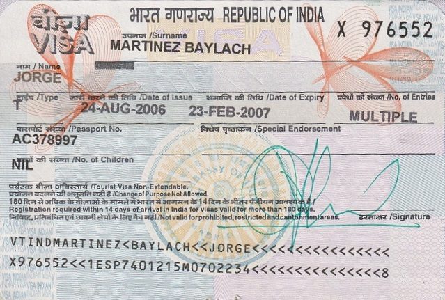 visado india