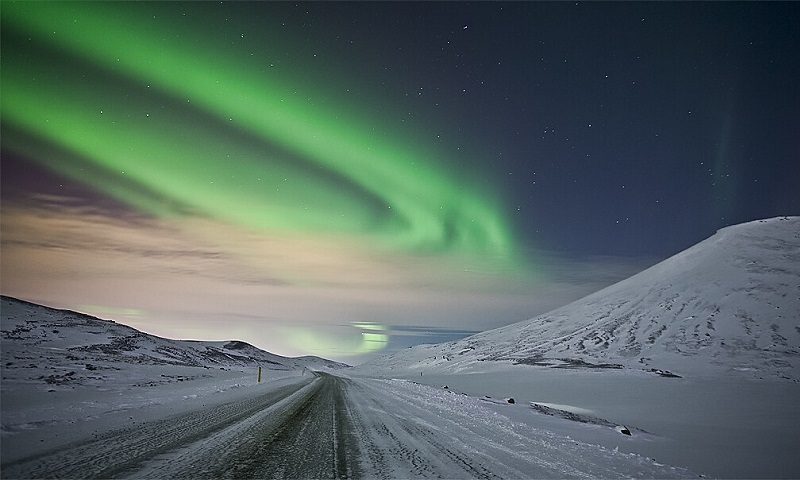 Auroras boreales en el nortede Europa
